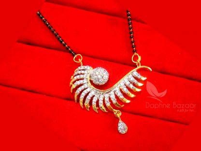 S401, Daphne Golden Art Zircon Mangalsutra set for Women