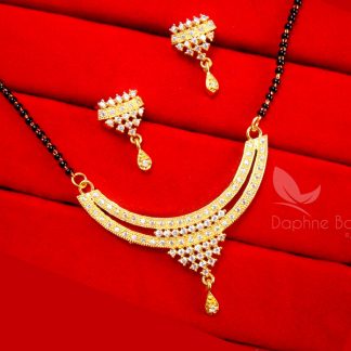 S41 Daphne Golden Art Zircon Mangalsutra set for Women