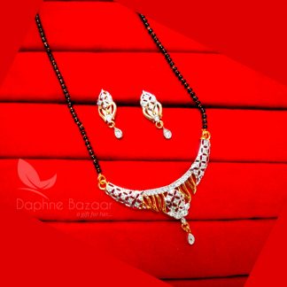 T411, Daphne Sleek Wave Handmade Mangalsutra for Women