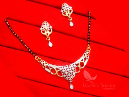 T451, Daphne Sleek Two Tone Mangalsutra for Women