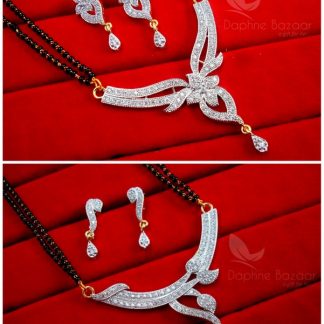 CMS1314, Two Zircon Studded Designer Mangalsutra for Women