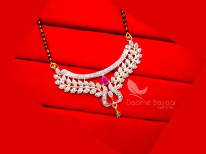 S441, Daphne Zircon Art Mangalsutra set for Women, with Earrings