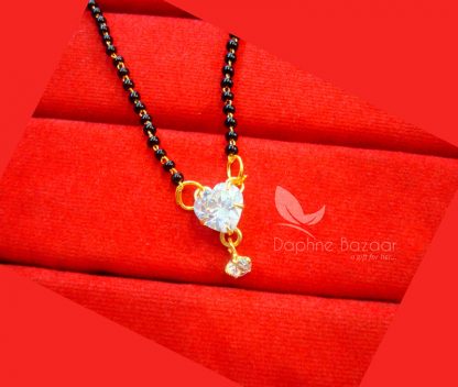 ME141P Daphne Cute Zircon Heart Mangalsutra for Women