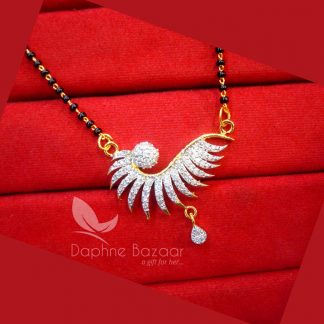 T471, Daphne Golden Art Zircon Mangalsutra set for Women