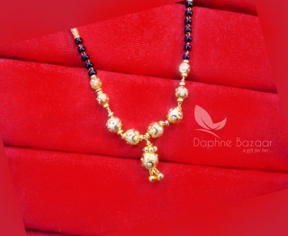 T60, Daphne Handmade gold beads Mangalsutra Chain