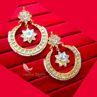 K18, Bollywood Forever Gold Plated Kundan Earrings for women