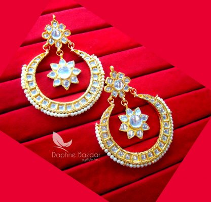 K18, Bollywood Forever Gold Plated Kundan Earrings for women