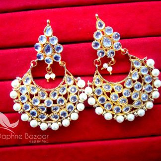 KE11, Bollywood Forever Gold Plated Kundan Earrings for women