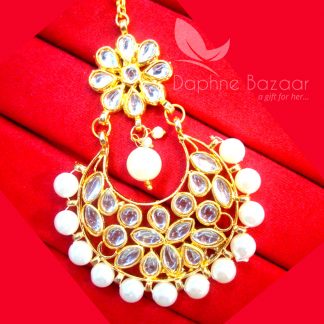 MAG24, Daphne Traditional Kundan Carving Maang Tikka with Pearls