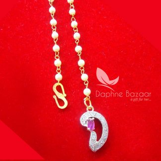 MAG26, Daphne Zircon Carving Maang Tikka with Pearls for Women