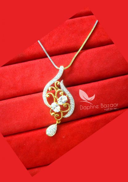 PE25, Daphne Zircon Studded Pendant for Women