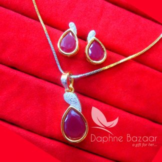 PE26, Daphne Pink Zircon Studded Pendant Earrings for Women