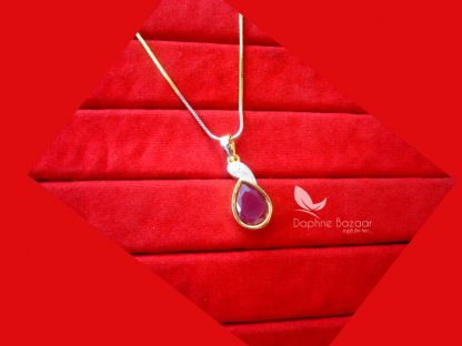 PE26, Daphne Pink Zircon Studded Pendant for Women