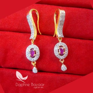 E96, Daphne Pink Crystal Hanging Earring set for Valentine Gift collection for women