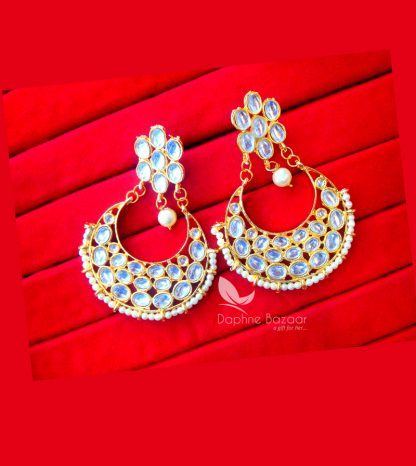 KE29, Bollywood Fashion Gold Plated Kundan Earring For Women