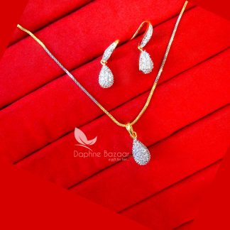 PE43, Daphne Designer Zircon Pendant Earrings for Women, Gift for Wife