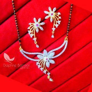 S531, Daphne Zircon Designer Flora Mangalsutra set for Women