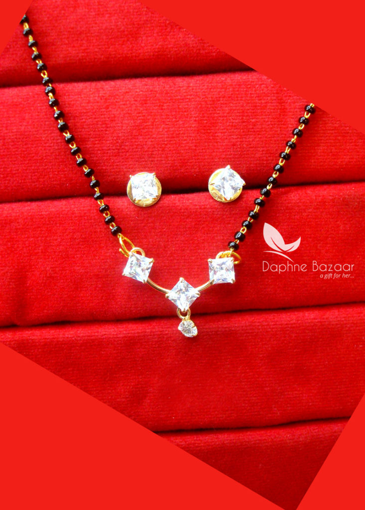 S561, Daphne Cute Zircon Mangalsutra set for Women