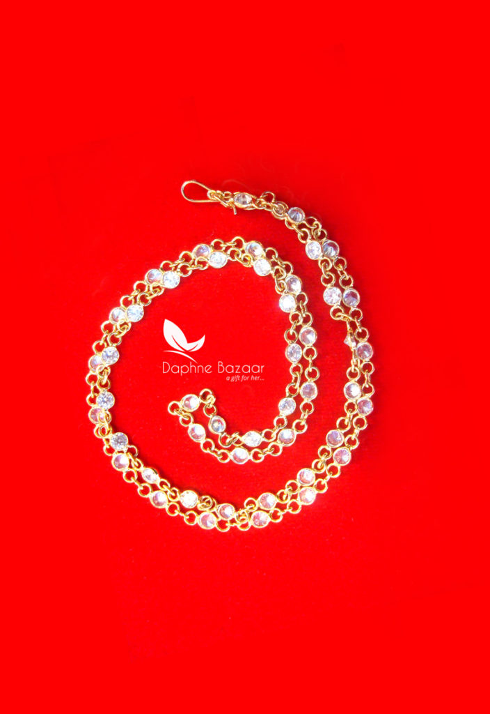 T64, Daphne Handmade Golden Zircon Chain for Women - VIEW 2