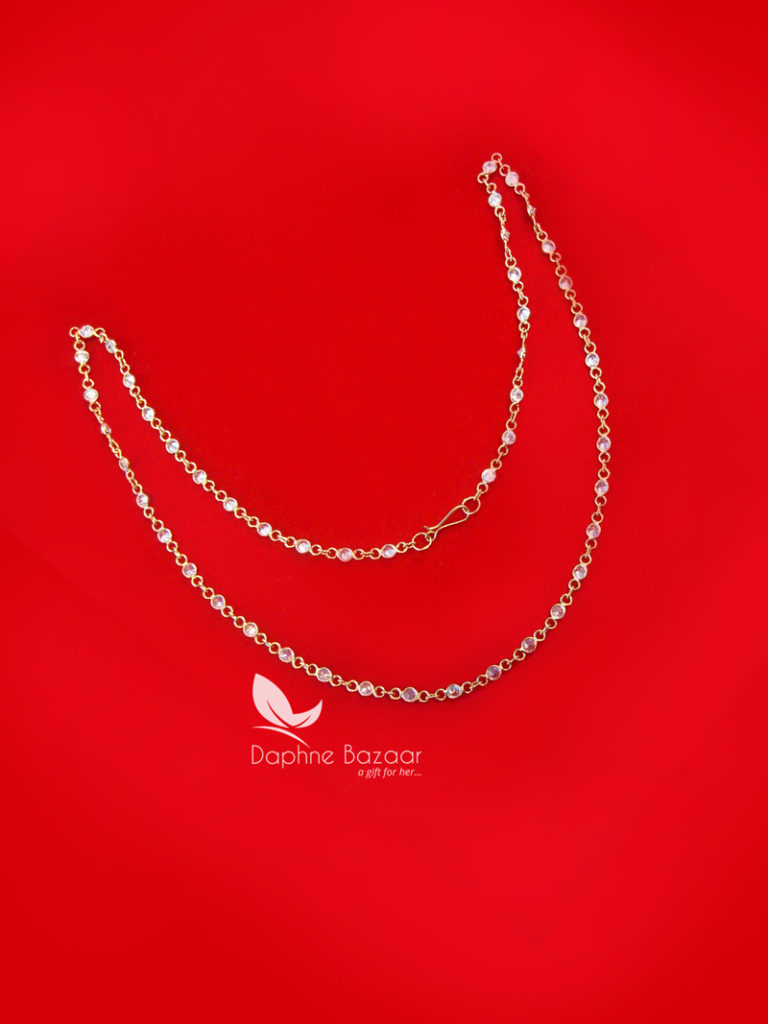 T64, Daphne Handmade Golden Zircon Chain for Women - View 3