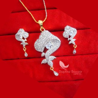 PE46, Daphne Zircon Pendant Earrings for valentine Surprise Gift for Wife