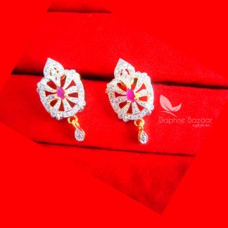 PE59E, Daphne Pink Zircon Earrings Set for Valentine Gift for Women