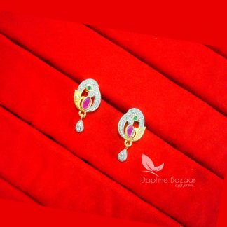 PE67E, Daphne Pink Zircon Pendant Earrings Gift for Wife