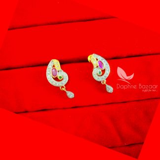 PE73E, Daphne Pink Zircon Earrings Gift For Women
