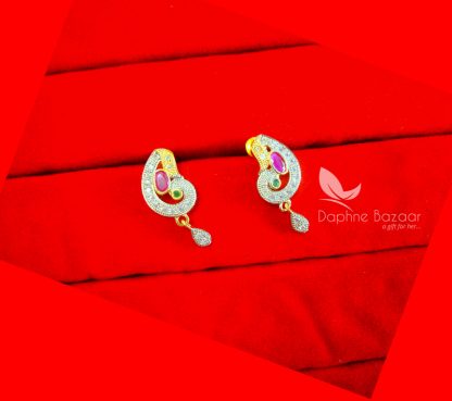 PE73E, Daphne Pink Zircon Earrings Gift For Women