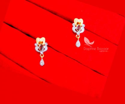 PE78E, Daphne Wine Zircon Earrings Gift for Wife