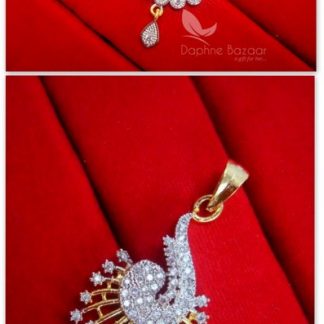CAD2429P, Daphne Studded Zircon Pendant Combo Set Cute Gift for Wife or Friend