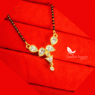 ME31, Daphne Flora Golden Zircon Studded Mangalsutra, Featuring Bollywood Single String.jpeg