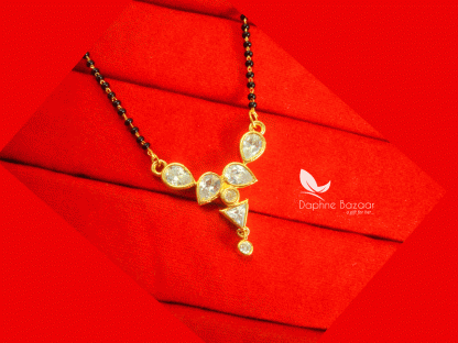 ME31, Daphne Flora Golden Zircon Studded Mangalsutra, Featuring Bollywood Single String.jpeg