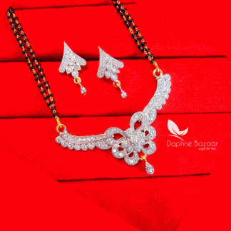 S69, Daphne Zircon Flower Mangalsutra set for Women, Gift for Wife