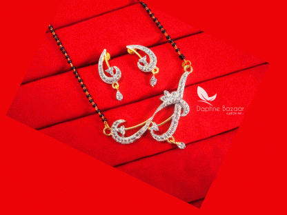 T71, Daphne Indian Fashion Zircon Mangalsutra set for Women, Gift for Wife