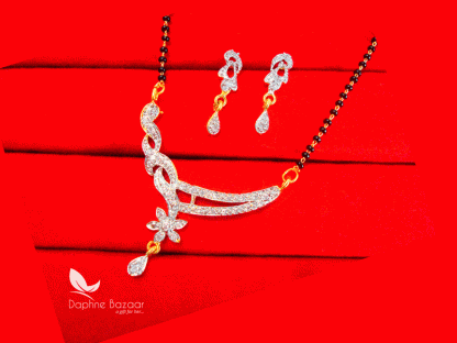 T74, Daphne Indian Fashion Zircon Studded Mangalsutra set for Women