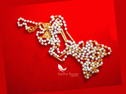 T80, Daphne Handmade Pearl Golden beads Zircon Chain for Women - Simple View