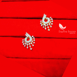 Z75, Daphne Shimmering Zircon Studded Earrings for Women