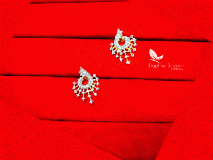 Z75, Daphne Shimmering Zircon Studded Earrings for Women