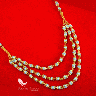 NC12, Daphne Handmade Golden beads Zircon Chain for Women