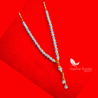 NC14, Daphne Handmade Golden beads Zircon Chain for Women closer view