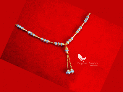 NC15, Daphne Handmade Golden beads Zircon Chain for Women closer view