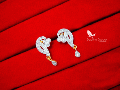 S741, Daphne Zircon Flower Earrings for Women, Gift for Wife