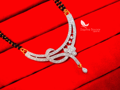 S741, Daphne Zircon Flower Mangalsutra for Women, Gift for Wife