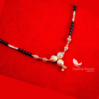 T53, Daphne Handmade gold beads Mangalsutra Chain for Women closer view