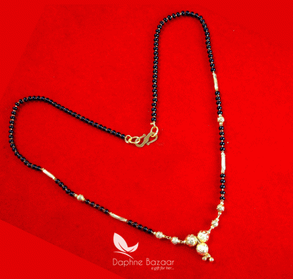 T53, Daphne Handmade gold beads Mangalsutra Chain for Women full view