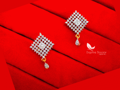 AD60 Daphne Shiny Square Earrings for Women, Gift for Wife