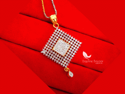 AD60 Daphne Shiny Square Pendant for Women, Gift for Wife