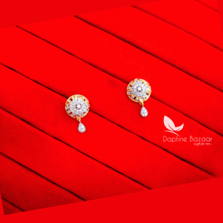 AD64, Daphne Zircon Flower Earrings for Cute Anniversary Gifts