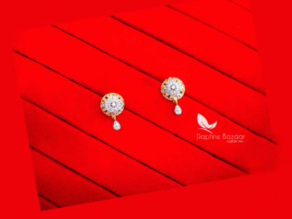 AD64, Daphne Zircon Flower Earrings for Cute Anniversary Gifts